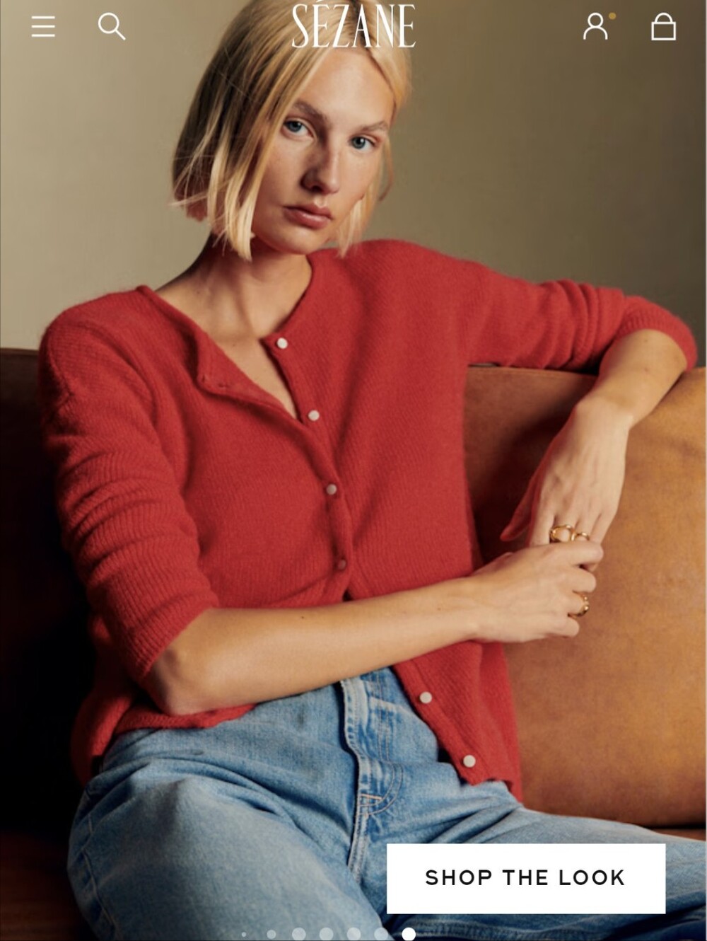 Red Sézane Gaspard cardigan - Excellent Condition